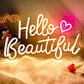 Hello Beautiful (16 X 10) - Neonsignsindia
