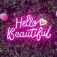 Hello Beautiful (16 X 10) - Neonsignsindia