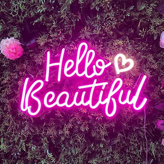 Hello Beautiful (16 X 10) - Neonsignsindia