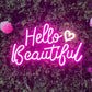 Hello Beautiful (16 X 10) - Neonsignsindia