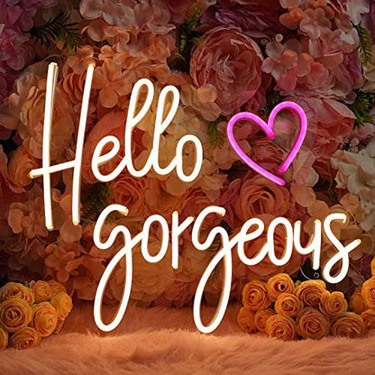 Hello Gorgeous (17 x 10) - Neonsignsindia