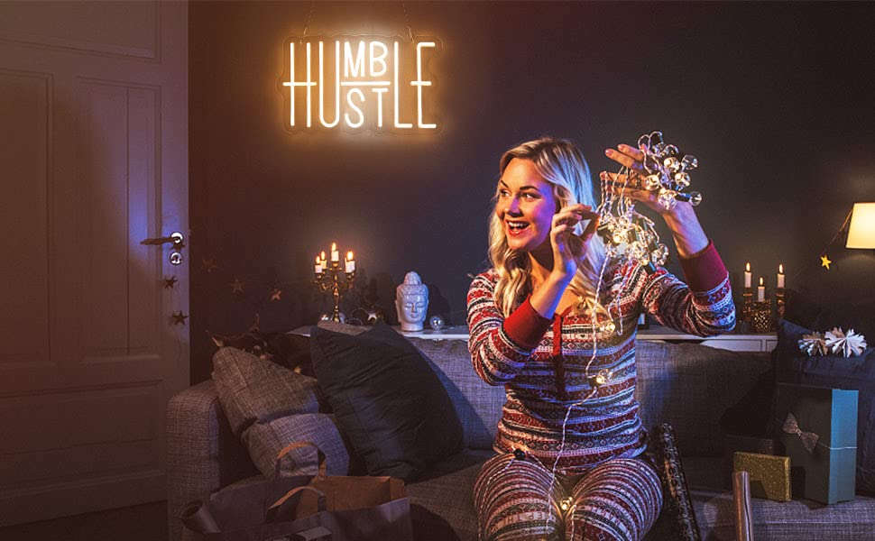 Hustle Neon Sign 16x10 - Neonsignsindia