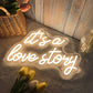 Its a Love Story Neon Sign 15.7 x 11.8 Inches Neonsignsindia