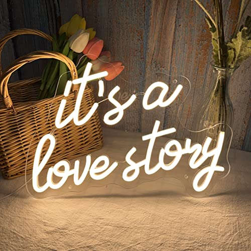 Its a Love Story Neon Sign 15.7 x 11.8 Inches Neonsignsindia
