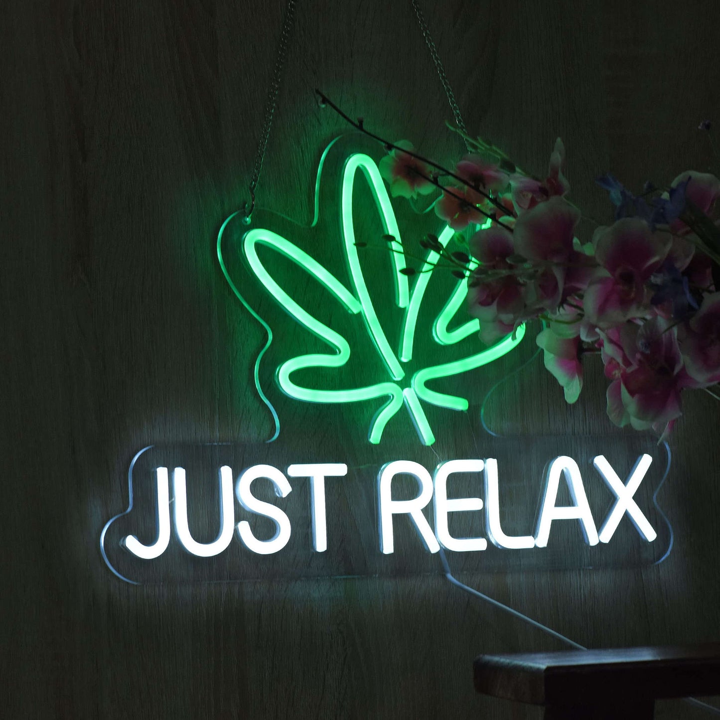 Just Relax LED Neon Lights Signs for Wall Decor,Bedroom,Game Room, Party, Bar Decor. Neonsignsindia