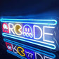 Large Arcade Neon Sign, Retro Game Ghost Arcade LED Neon Light Sign, Handmade Aesthetic Arcade Night Lamp for Kids Teens, Business Game Room Recreation Bedroom Birthday Gift Man Cave Home - 25'' Neonsignsindia