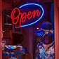 LED Neon Open Sign for Business, CRUMBIT Open Neon Lights with Remote, Adjustable Brightness Open LED Signs for Wall Restaurant Bar Salon Stores Hotel (Rose Red) Neonsignsindia