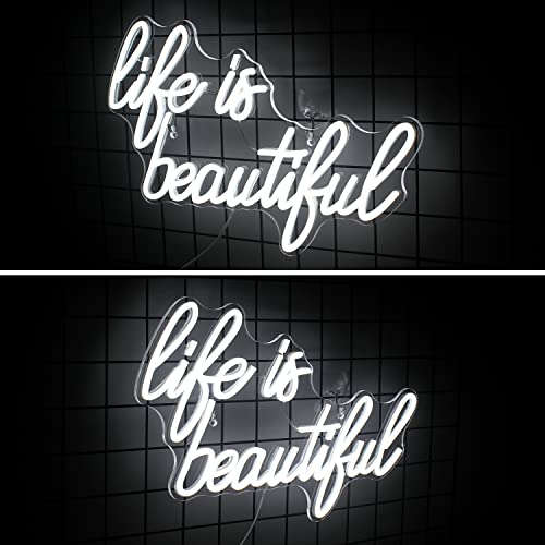 Life is Beautiful Neon Signs 13x15 inches Neonsignsindia