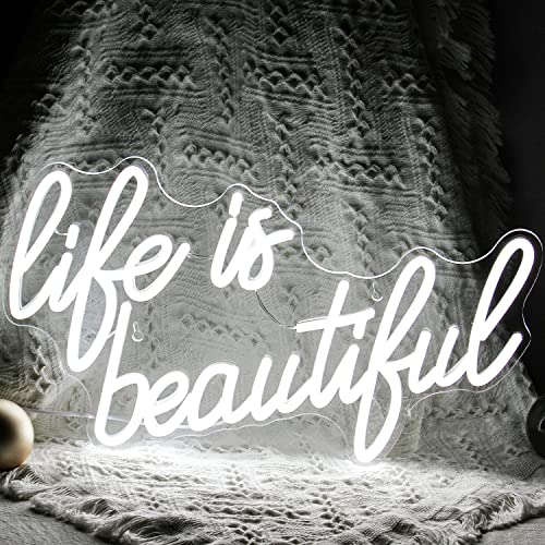 Life is Beautiful Neon Signs 13x15 inches Neonsignsindia