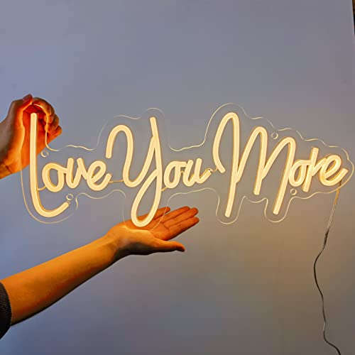 Love You More Neon Signs (20x8 in) Neonsignsindia
