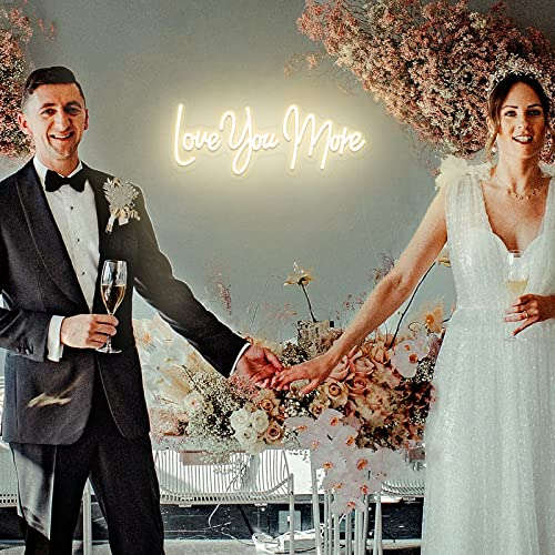 Love You More Neon Signs (20x8 in) Neonsignsindia