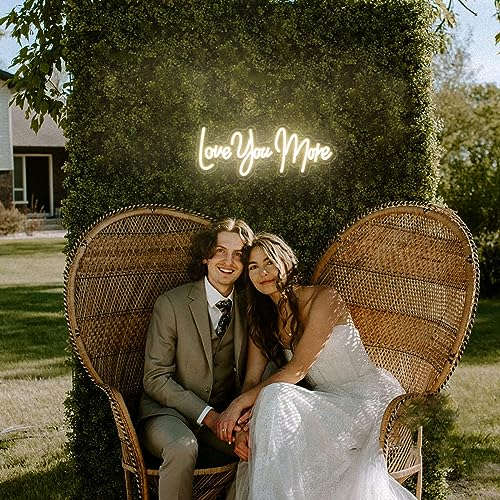 Love You More Neon Signs (20x8 in) Neonsignsindia