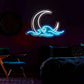 Moon over Sea Neon ( 17x11 White and ice blue) - Neonsignsindia