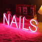 NAILS Neon Sign (17x8inches) Neonsignsindia