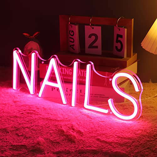 NAILS Neon Sign (17x8inches) Neonsignsindia
