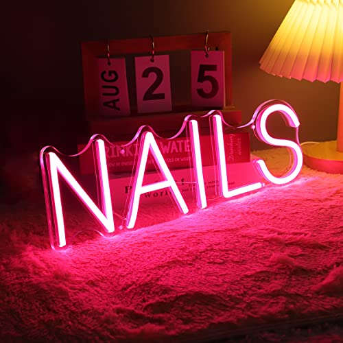 NAILS Neon Sign (17x8inches) Neonsignsindia