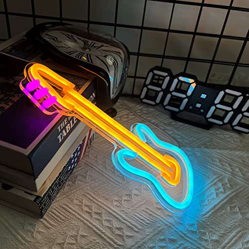 Neon Guitar Shaped Sign (8x14 inches) Neonsignsindia