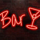 NEON SIGNS INDIA BAR led Light for Decorative Sign Wall / Decor for Party / Bar/ Pub/ Hotel/ Restaurant (RED) Neonsignsindia