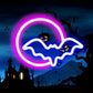 Neon Signs, Moon and Bat LED Neon Lights, Neon Light Sign for Wall Led Neon Sign for wall decor, bedroom, Kids Gift, Living Room, Bar, Party, Christmas, Wedding, Halloween Neonsignsindia