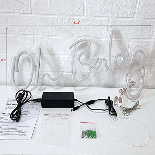 Oh Baby Neon Light Signs (24×12 inches) Neonsignsindia