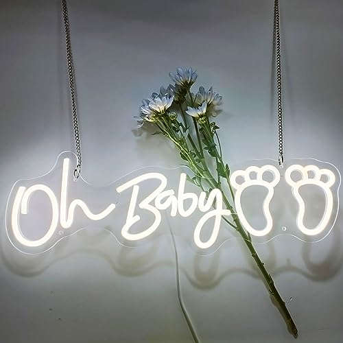 Oh Baby Neon Sign  20 x 6.5 inches Neonsignsindia