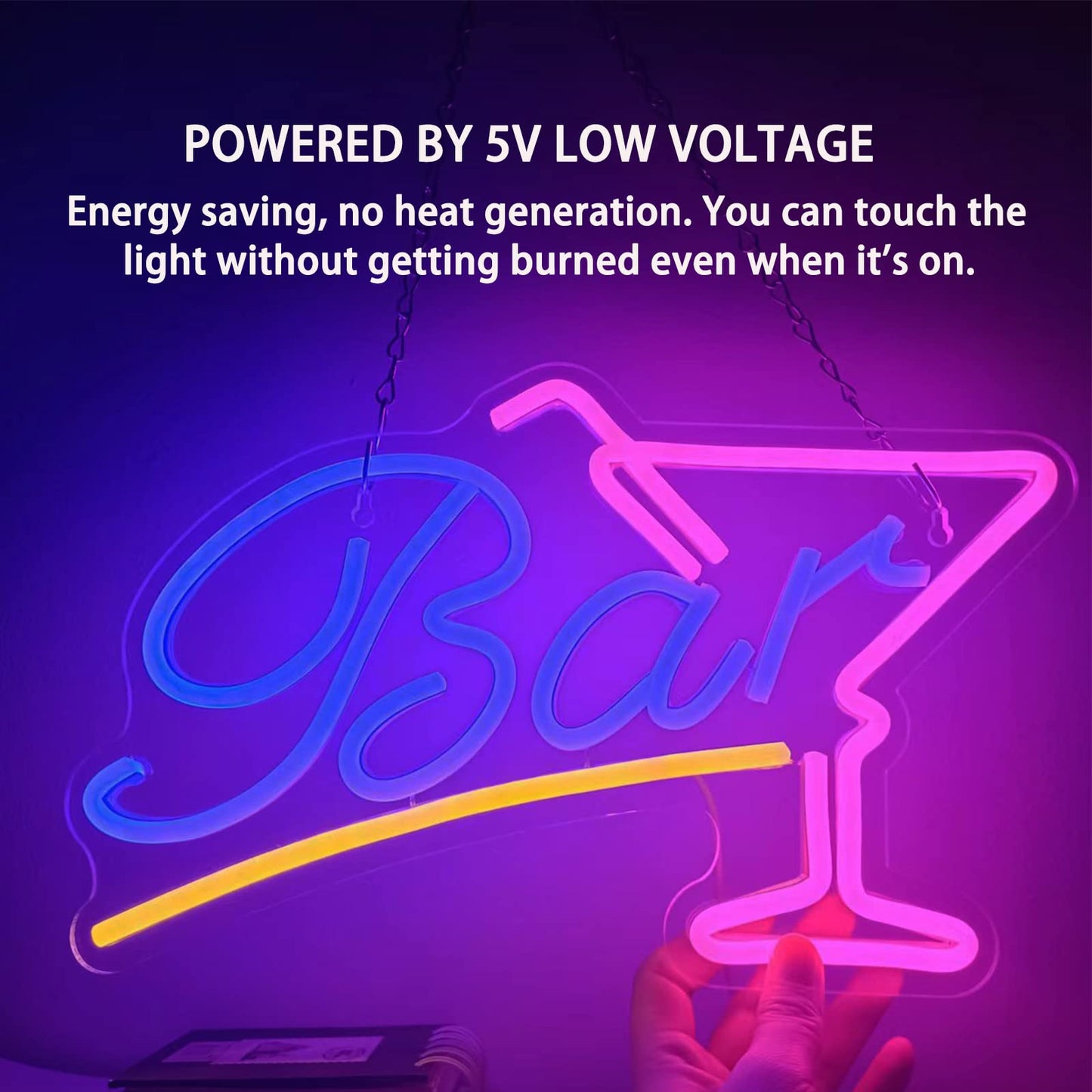 Pedaiah Neon Bar Signs for Home Bar, Bar Neon Sign Acrylick LED Bar sign Bar Neon Lights with Switch, Bar Signs for Home Bar, Bistro, Party, Club, Wall Decor Neonsignsindia