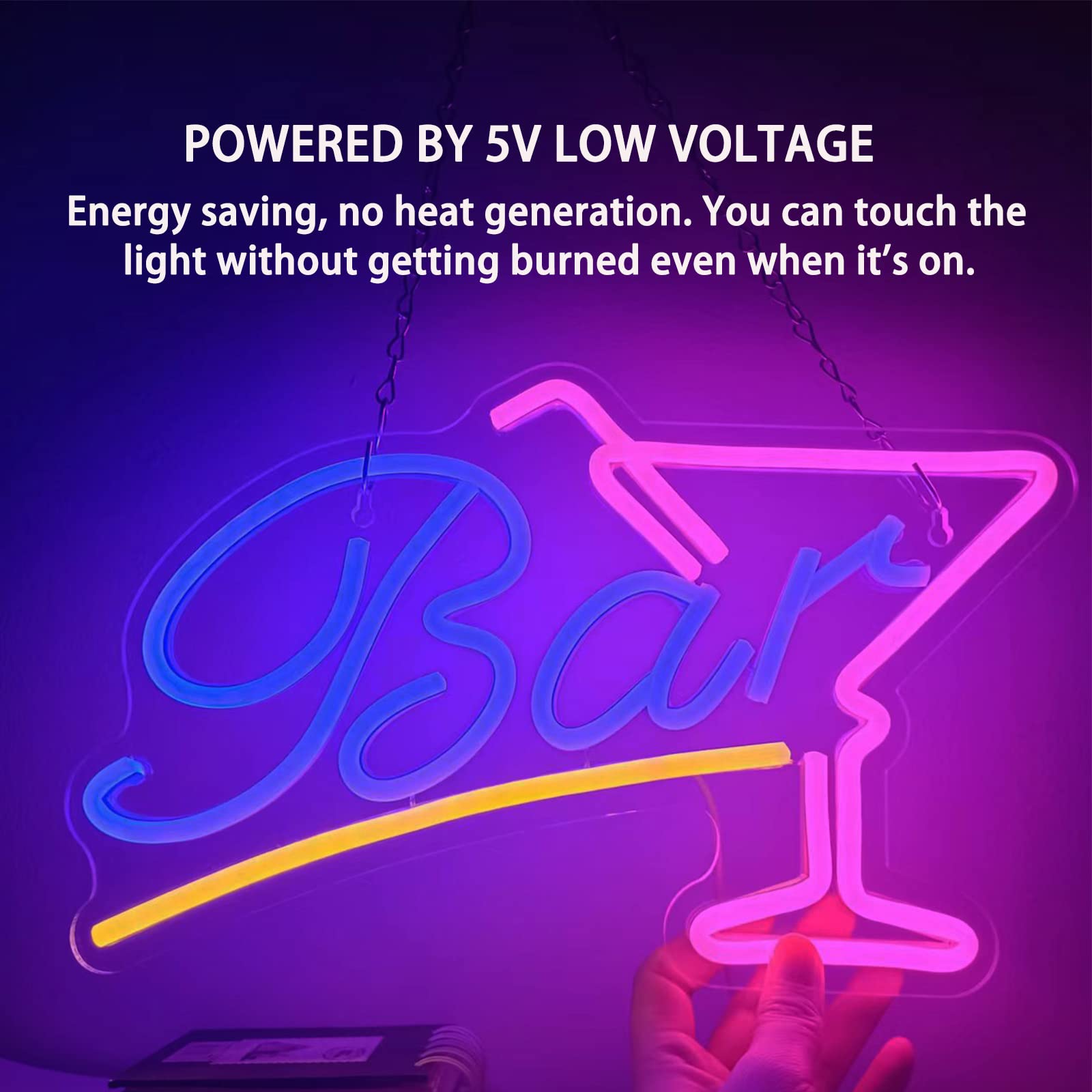 Pedaiah Neon Bar Signs for Home Bar, Bar Neon Sign Acrylick LED Bar sign Bar Neon Lights with Switch, Bar Signs for Home Bar, Bistro, Party, Club, Wall Decor Neonsignsindia