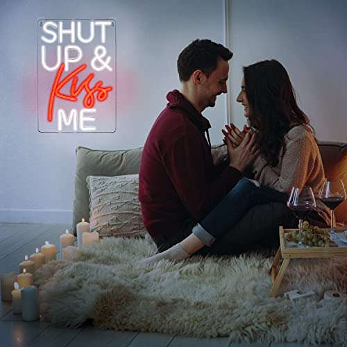 Shut Up Kiss Me(15.7*11 inch) Neonsignsindia