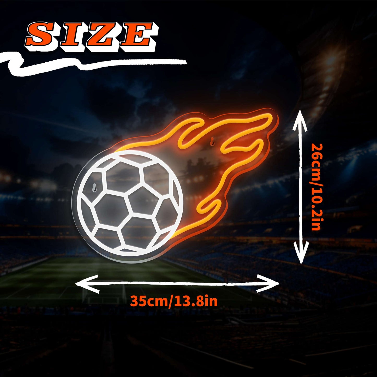 Soccer Neon Sign (13*10 inches) Neonsignsindia