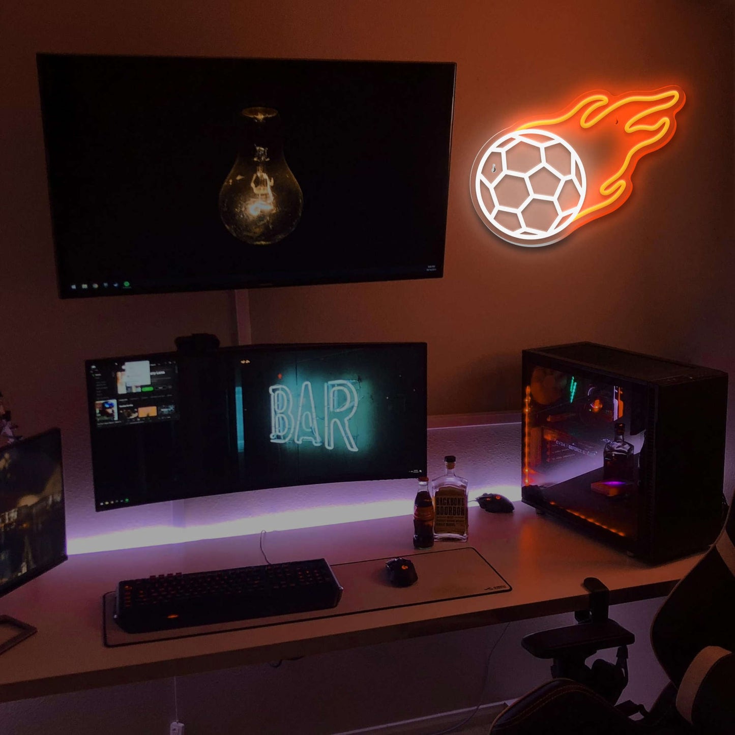 Soccer Neon Sign (13*10 inches) Neonsignsindia