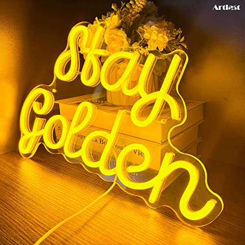 Stay Golden Neon Sign 10x16 inches Neonsignsindia