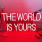 The World is Yours Neon Sign for Wall Decor, Red The World Is Yours LED Light Up Sign for Bedroom, Gaming Room, Gifts for Birthday Graduation Scarface Lovers 17"x9" by DIVATLA Neonsignsindia