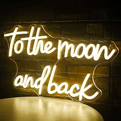 To The Moon and Back Neon Sign | Neon Signs India — Image 3