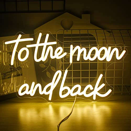 To The Moon and Back Neon Sign | Neon Signs India — Image 1