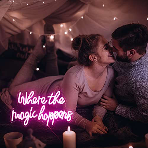 Where The Magic Happens Neon Sign (17x12 Inch) Neonsignsindia
