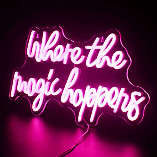 Where The Magic Happens Neon Sign (17x12 Inch) Neonsignsindia