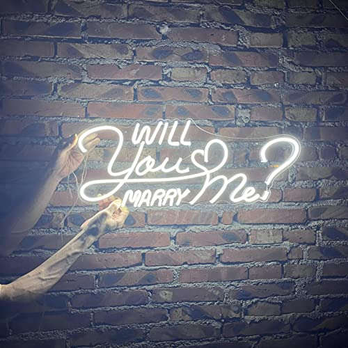 Will You Marry Me Neon Signs 24.8 X 9.9 IN Neonsignsindia