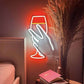 Winee bar neon sign decor bedroom Restaurant Sign wall decor winee led Pubb neon sign wall light Red Winee Kitchen Decor Abstract Line Art Neonsignsindia