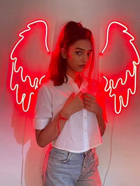 Wings Neon Lights 18*18 inches - Neonsignsindia